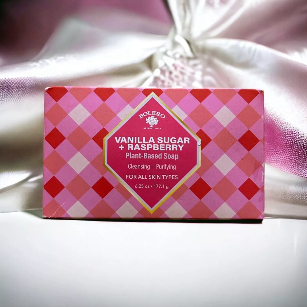 New Bolero Body Cleansing Soap Bar 6.25 OZ Vanilla Sugar & Raspberry